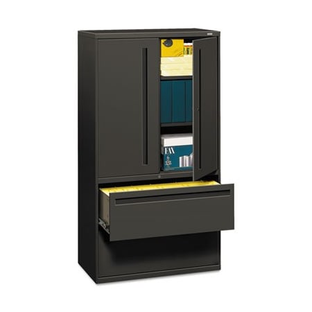 Hon HON, 700 SERIES LATERAL FILE WITH STORAGE CABINET, 36W X 18D X 64.25H, CHARCOAL 785LSS